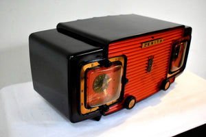 Marzano Red Orange 1953 Zenith Model L622F AM Vintage Tube Radio Gorgeous Looking and Sounding!