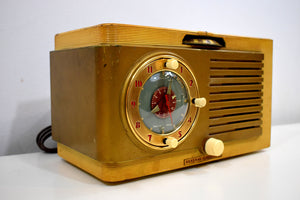 Bluetooth Ready To Go - Blonde 1950 General Electric Model 508 AM Clock Radio Works Great!
