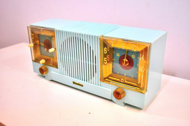 Celeste Blue Mid Century 1952 Firestone Model 4-A-127 Vintage AM Radio Absolutely Stunning!