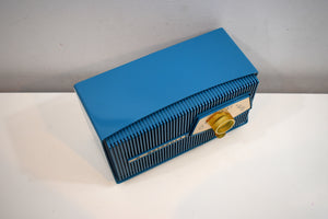 Cobalt Blue 1960 Motorola Model A9B Vacuum Tube AM Radio Mint Condition Little Screamer!