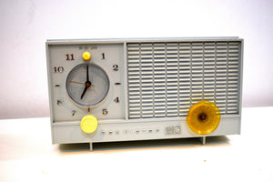 Bluetooth Ready To Go - Pastel Gray Blue RCA Victor 1965 AM Vacuum Tube Clock Radio Model RFD11A Sounds and Looks Great!