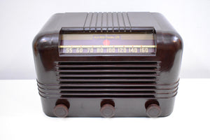 Magnificent Brown Bakelite 1945 RCA Victor Model 56X Vacuum Tube AM Radio Boom Box!