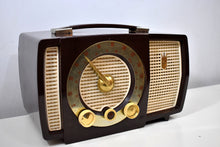 Load image into Gallery viewer, Cabana Brown Mid Century 1955 Zenith Y724 AM/FM Vacuum Tube Radio Popular Model!