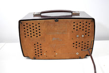 Load image into Gallery viewer, Cabana Brown Mid Century 1955 Zenith Y724 AM/FM Vacuum Tube Radio Popular Model!