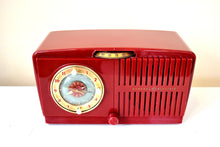 Load image into Gallery viewer, Charms Red Vintage 1954 General Electric Model 517 AM Vacuum Tube Radio Great Looking Sweet Sounding!