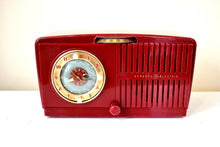 Load image into Gallery viewer, Charms Red Vintage 1954 General Electric Model 517 AM Vacuum Tube Radio Great Looking Sweet Sounding!