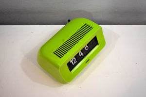 Frog Green Vintage 1970's Citizen Roller Clock Model DK 703 So Cute!