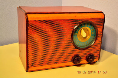 売れました！ - 2014 年 2 月 28 日 - 美しい木製ビンテージ レトロ 1946 エマーソン モデル 509 AM 真空管ラジオが動作します。おお！