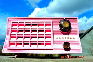 SOLD! - March 26, 2014 - BEAUTIFUL PINK Retro Vintage Atomic Age 1955 Admiral 5S38 Tube AM Radio Works! - [product_type} - Admiral - Retro Radio Farm