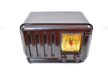 Load image into Gallery viewer, Espresso Brown 1941 Fada Model 209 AM Vacuum Tube Radio Mini Bookshelf Delight!