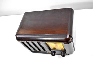 Espresso Brown 1941 Fada Model 209 AM Vacuum Tube Radio Mini Bookshelf Delight!