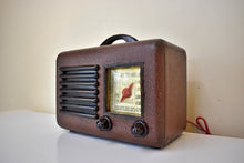 画像をギャラリービューアに読み込む, 本革 1946 年一般テレビ モデル 1A5 真空管 AM ラジオ動作良好!