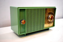 Load image into Gallery viewer, Leaf Green 1959 General Electric Model T129 AM Vintage Radio Mid Century Personality and Sounds Great!