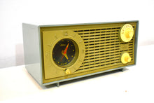 Load image into Gallery viewer, Bluetooth Ready To Go - Avocado Vintage 1955 Admiral Model Y1189 AM Vacuum Tube Clock Radio Nice Looking and Sounding!