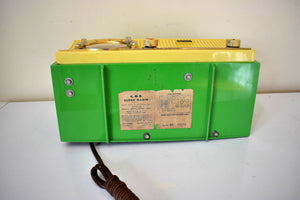 グラスホッパーグリーン 1959-1961年 CBSモデル C230 真空管 AM時計 ラジオ レアカラーウェイ レアモデル！サウンドは素晴らしく、素晴らしいプラスコンディションです！