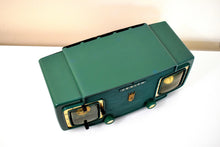 Load image into Gallery viewer, Gumby Green 1953 Zenith Model L520F AM Vintage Vacuum Tube Radio Gorgeous Looking and Sounding!