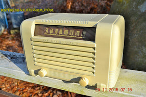 SOLD! - Jan 8, 2017 - ART DECO 1941 GE General Electric Model J-602 AM Ivory Bakelite Tube Radio Totally Restored! - [product_type} - General Electric - Retro Radio Farm