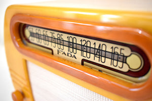 マヤ寺院ゴールド カタリン 1946 FADA モデル 652 真空管 AM ラジオのサウンドは素晴らしいです。クリーン！
