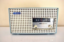Load image into Gallery viewer, Breezeway Blue 1960 General Electric Model T-165A Vacuum Tube Radio Sounds and Looks Great!