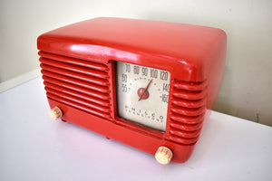 Cinnamon Red Vintage Deco Retro 1948 Philco Transitone 48-200 AM Bakelite Vacuum Tube Radio Sounds Great! Beauty to Behold!