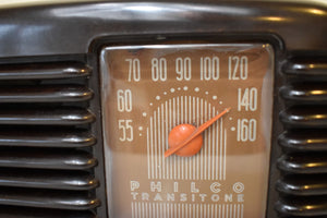 マーブルブラウン 1948 Philco Transitone 48-200 AM ベークライト真空管ラジオのサウンドは素晴らしいです。見るべき美しさ！