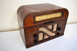 Artisan Handcrafted Wood 1939-40 Philco Model 40-145 Vacuum Tube AM Radio With Push Buttons! Sounds Wonderfull! Excellent Condition!