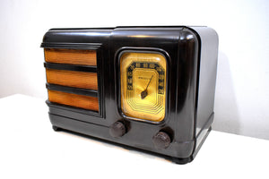 Espresso Brown Bakelite 1938 Philco Model 38-12CB Vacuum Tube AM Radio Sounds Great Awesome Condition!
