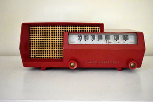 Mid Century Split Level Dream Red 1953 Philco Transitone Model 53-563 AM Vacuum Tube Radio Mint Condition!