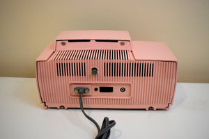 プリンセス ピンク ミッドセンチュリー 1958 ゼネラル エレクトリック モデル 913D 真空管 AM クロック ラジオ ビューティ サウンド ファンタスティック!