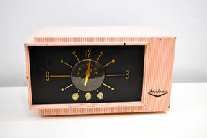Mamie Pink 1956 Airline Model GRX-1651A AM Bakelite Vacuum Tube Radio Sounds Great!