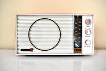 Load image into Gallery viewer, Savoy Pink 1963 Olympic Model AM/FM Vacuum Tube Radio Sounds Great Excellent Condition!