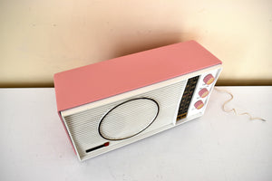 Savoy Pink 1963 Olympic Model AM/FM Vacuum Tube Radio Sounds Great Excellent Condition!
