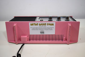 Flamingo Pink 1972 Panasonic Model RE-6283 Solid State AM/FM Radio Works Great!