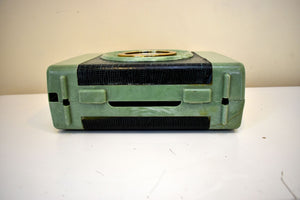 Marble Green 1953 Arvin Playmate Model 650P Portable AM Vacuum Tube Radio Rare Color!