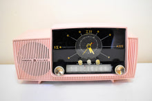 Load image into Gallery viewer, Bluetooth Ready To Go - Princess Pink Mid Century 1959 General Electric Model 913D Vacuum Tube AM Clock Radio