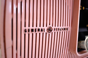 Bluetooth Ready To Go - Princess Pink Mid Century 1959 General Electric Model 913D Vacuum Tube AM Clock Radio