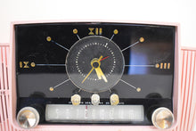 Load image into Gallery viewer, Bluetooth Ready To Go - Princess Pink Mid Century 1959 General Electric Model 913D Vacuum Tube AM Clock Radio