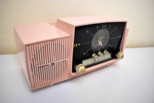 Load image into Gallery viewer, Bluetooth Ready To Go - Princess Pink Mid Century 1959 General Electric Model 913D Vacuum Tube AM Clock Radio