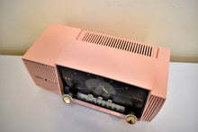 Load image into Gallery viewer, Bluetooth Ready To Go - Princess Pink Mid Century 1959 General Electric Model 913D Vacuum Tube AM Clock Radio