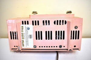 Bluetooth Ready To Go - Princess Pink Mid Century 1959 General Electric Model 913D Vacuum Tube AM Clock Radio