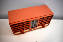 Load image into Gallery viewer, Pumpkin Spice 1956-1957 Arvin Model 3561 Vacuum Tube Radio Dual Speaker Sounds Great!