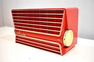 Coral Red 1958 Arvin Model 2581 Vacuum Tube Radio Great Receiver! What a Cutie!