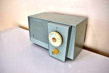 Load image into Gallery viewer, Sage Green Vintage 1957 Westinghouse H-744T4 AM Vacuum Tube Radio Nice Sounding Unique Design!