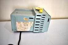 Load image into Gallery viewer, Sage Green Vintage 1957 Westinghouse H-744T4 AM Vacuum Tube Radio Nice Sounding Unique Design!