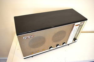 1956 Sanyo Model SF-680 AM/Short Wave Vacuum Tube Radio Sounds Great! One of a Kind Radio Find!
