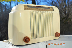 SOLD! - Oct 29, 2016 - CLASSIC 1947 Ivory Bendix Aviation Model 526A Bakelite AM Tube AM Radio Totally Restored! - [product_type} - Bendix Aviation - Retro Radio Farm