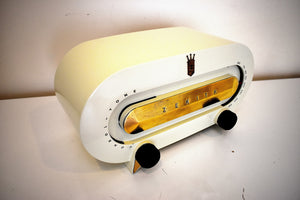 Cream Ivory Bakelite 1951 Zenith Consol-Tone Model H511 Vacuum Tube Radio Looks and Sounds Great! Excellent Condition!