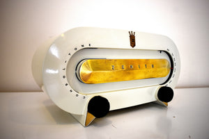 Cream Ivory Bakelite 1951 Zenith Consol-Tone Model H511 Vacuum Tube Radio Looks and Sounds Great! Excellent Condition!