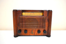 Load image into Gallery viewer, Artisan Handcrafted Wood 1942 Emerson Model EC-425 AM Vacuum Tube Radio Fancy Detailed Little Woody!