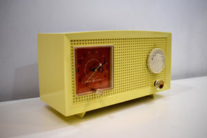 Daffodil Yellow Vintage 1957 General Electric Model C-399 Tube Radio to Brighten Up Your Day!